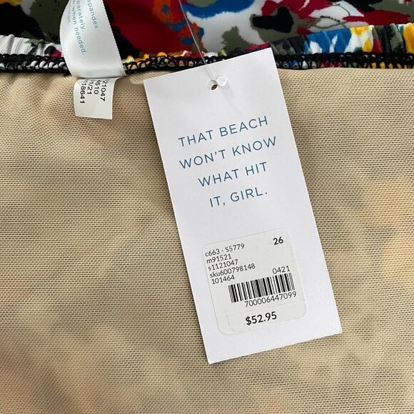 Swim By Cacique Swim Skirt Bottom Women's Size 26 Floral Multicolored NWT - Picture 8 of 11